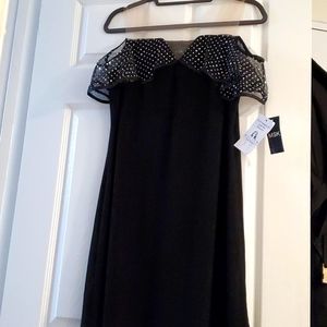 MSK off the shoulder black dress.